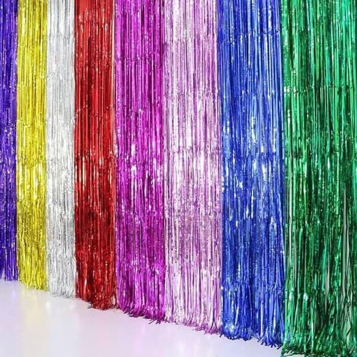 Tirai Foil | Tirai Foil Ulang Tahun | Tirai Foil Rumbai | Tirai Foil Murah | Rumbai Uang Tahun