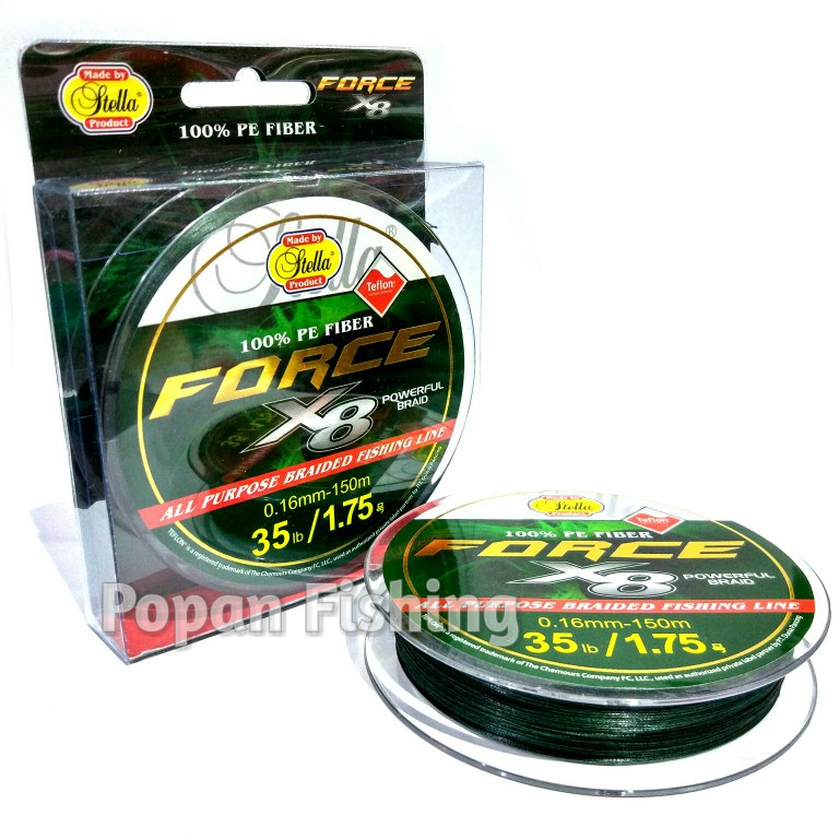Alat Mancing Senar PE Stella Force X8 35lb PE1.75