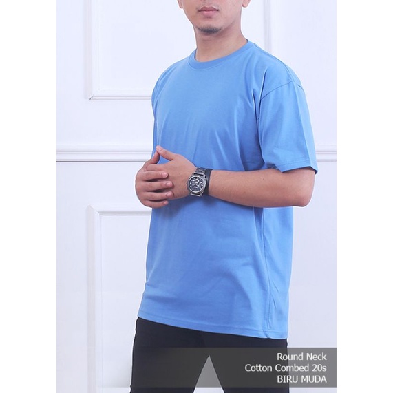 Kaos polos BIRU MUDA