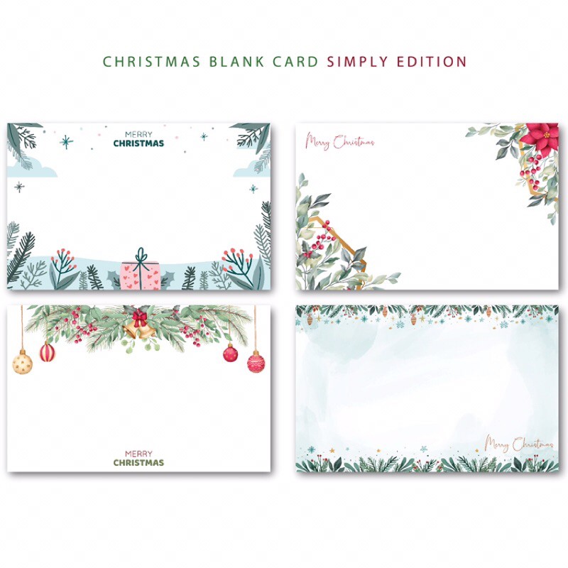 

KARTU UCAPAN NATAL CHRISTMAS CARD BLANK KADO HAMPERS BUNGA SIMPLE CARDS TAG HANGTAG KADO k16