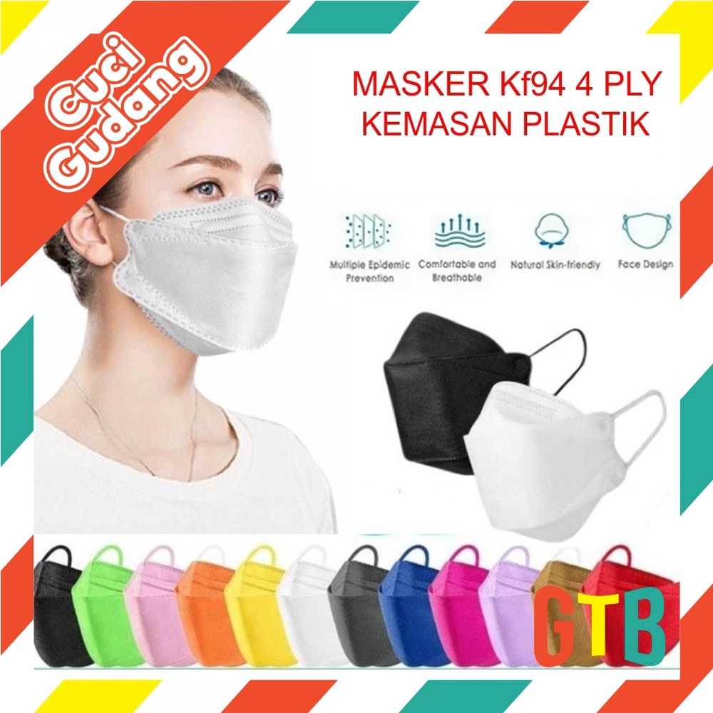 ❤️GTB❤️ Masker KF94 korea 4ply convex masker 4D impor KF 94 50pcs R481