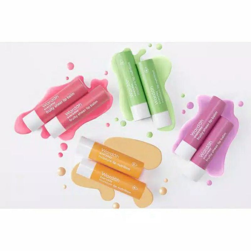 WARDAH Everyday Fruity Sheer Lip Balm &amp; Moisture Lip Nutrition lipbalm pelembab bibir (KIM)