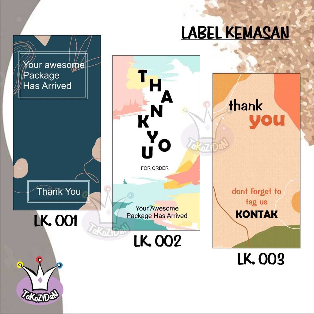 

stiker thank you / label terima kasih / thanks card / stiker kemasan