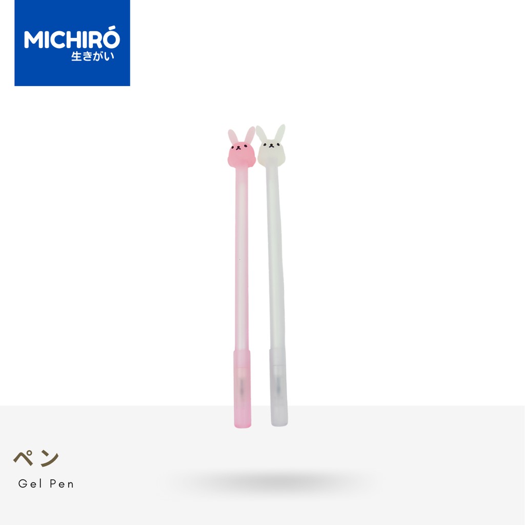 

Michiro Pulpen Gel Tinta Biru Berbahan Karet Bentuk Kelinci Isi 2 pcs Rabbit Cute Cartoon Writing Gel Pen