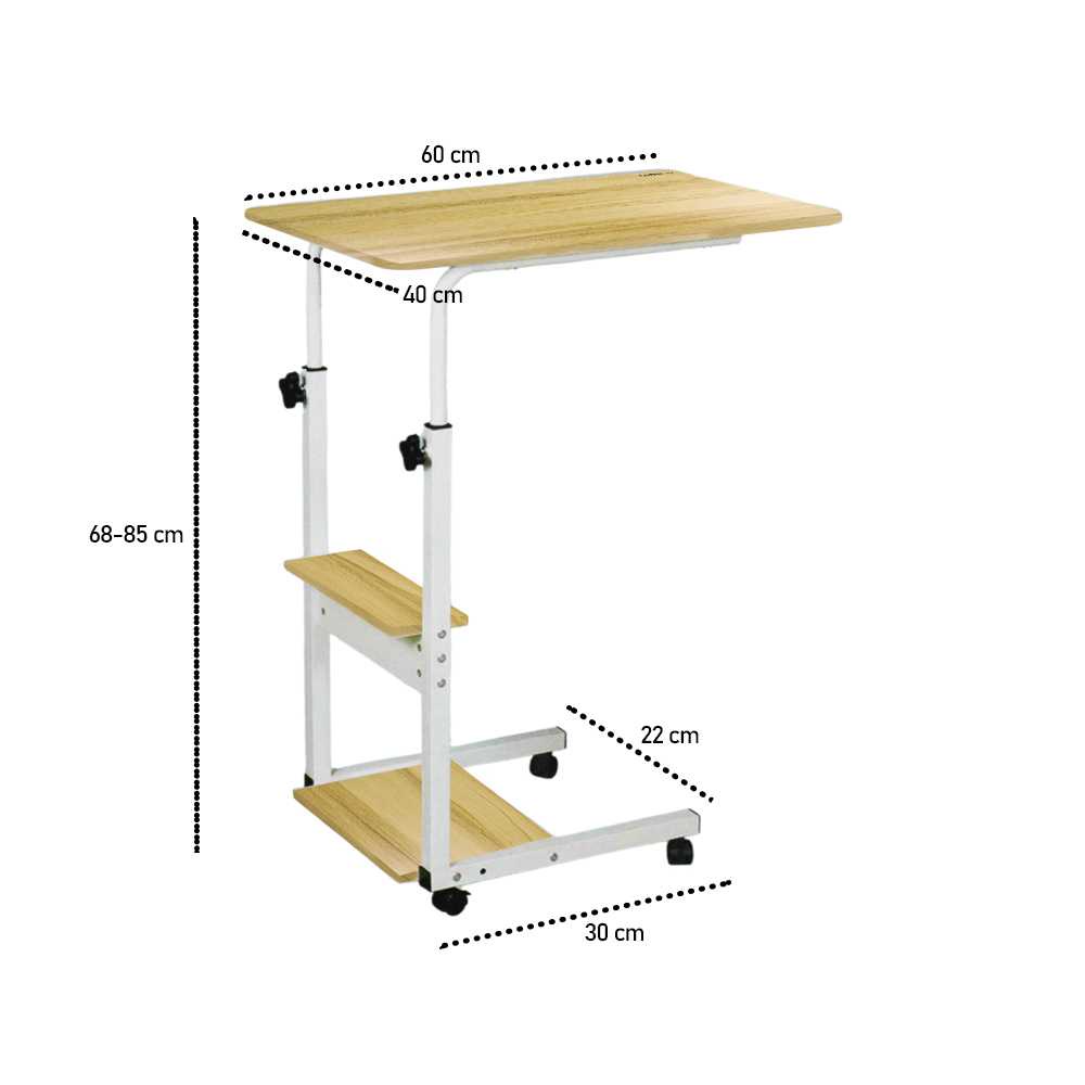 TaffHOME Meja Rak Laptop Adjustable Portable Desk with 1 Rack - ND03