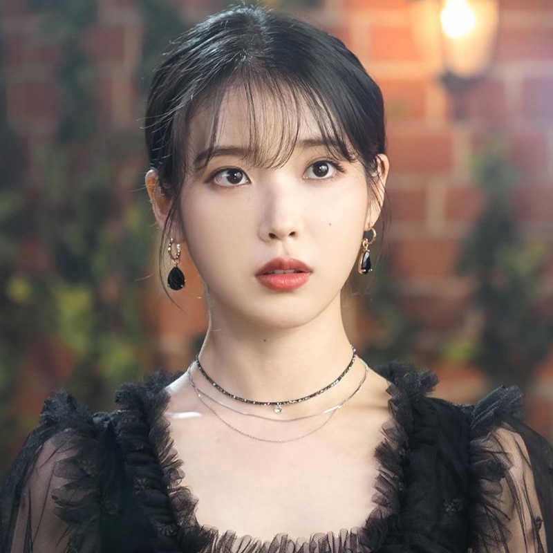 COD Hotel Del Luna IU S925 Silver Advanced Black Crystal Pearl Pendant Earrings Anting