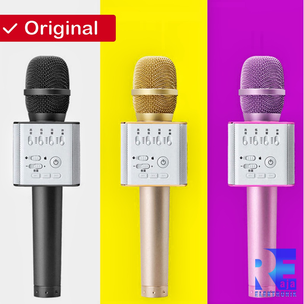 Jual Mic Karaoke KTV Q9 Bluetooth Wireless Microphone With Speaker