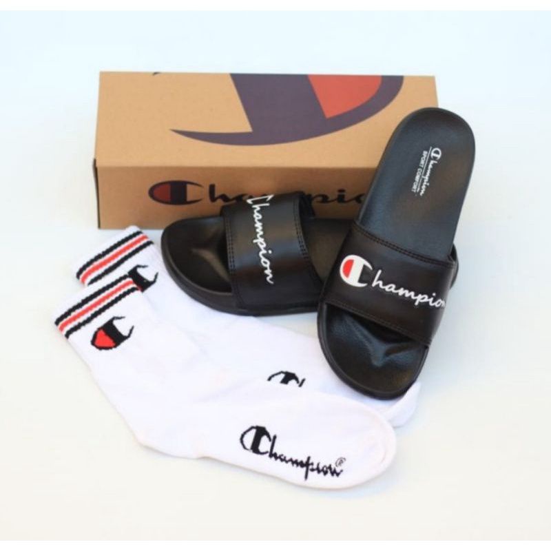 [GB] Sandal champion Slide Grade Ori Vietnam, Sandal Slop Pria Off-WHITE, Sandal pria Champion