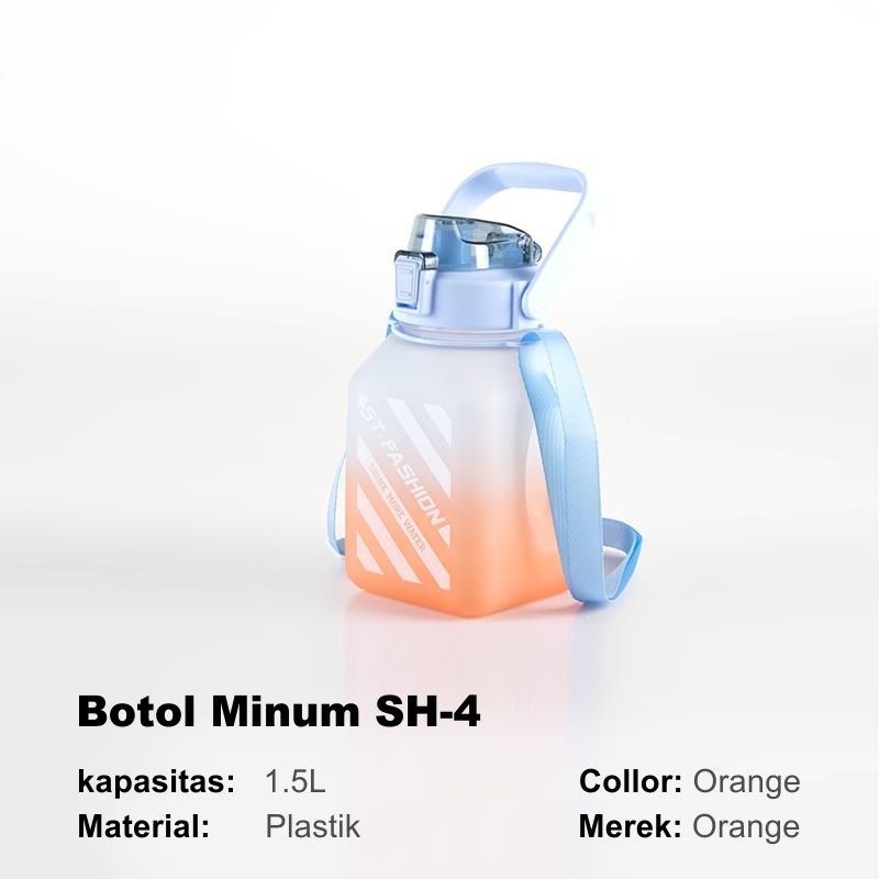 COD Terbaru Botol Minum Anak Gradiasi Pastel Kotak Botol Minum Free Stiker 2D Botol Murah Viral SH 3-4