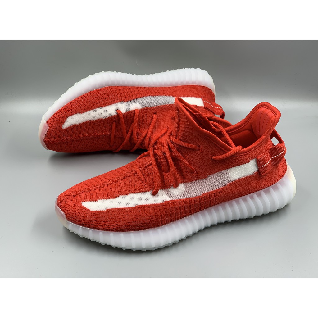 yeezy white red