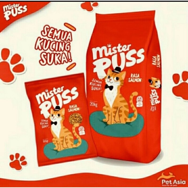 Mister puss Salmon 20kg Makanan kucing Murah