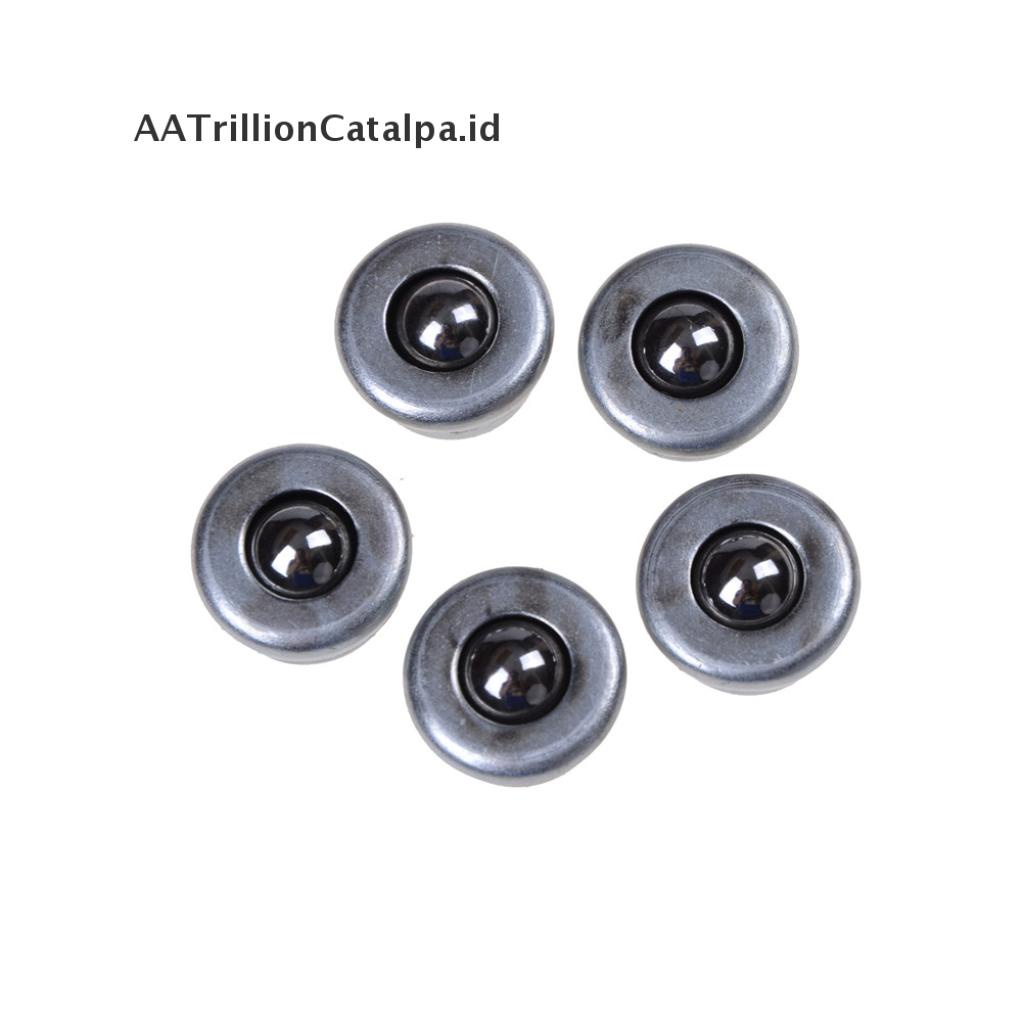 5pcs Roda Roller Ball Bearing Transfer Unit Conveyor Bahan Metal Warna Silver Diameter 8mm