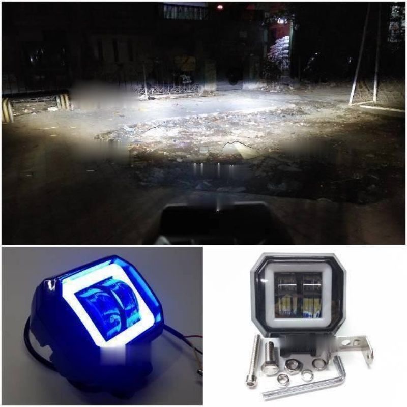 LAMPU TEMBAK SOROT CWL 2 MATA LENSA 4D 20 WATT MODEL KOTAK AE WATERPROOF