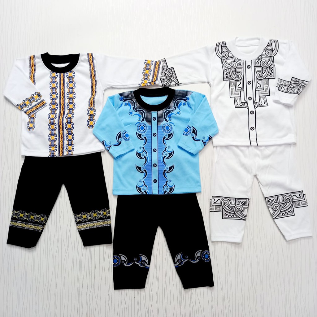 COD paket 3 setelan baju koko bayi laki-laki pakaian  muslim anak cowo baby alicia