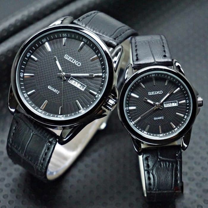 TERMURAH JAM TANGAN COUPLE SEIKO KULIT 0176