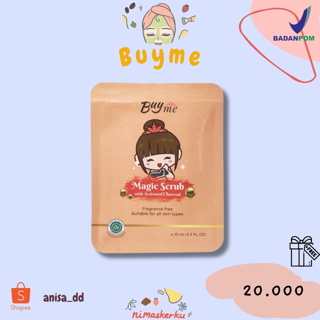 [READY] BuyMe MAGIC SCRUB / Scrub viral / Charcoal Scrub / pemutih badan /Masker viral BUYME SCRUB B