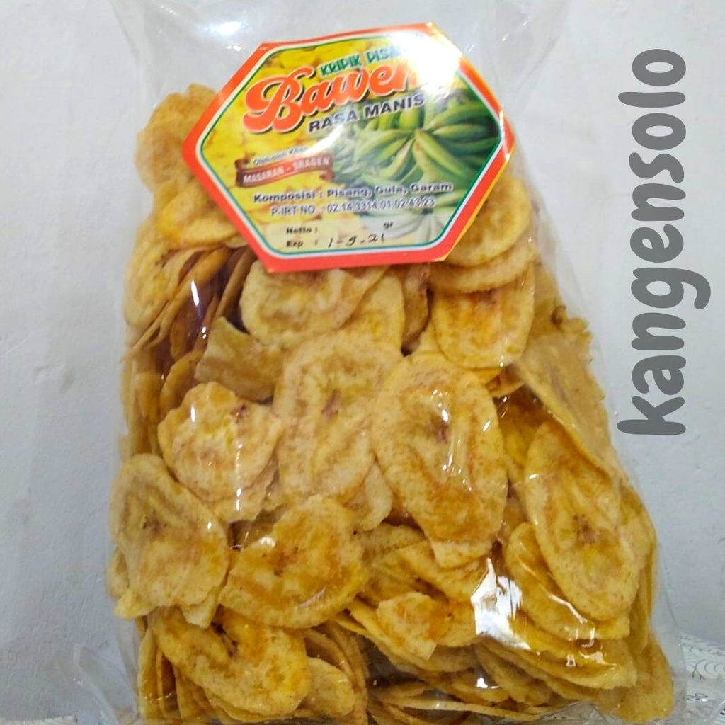 

KERIPIK PISANG KRIPIK PISANG BAWEN 400gr KHAS SOLO