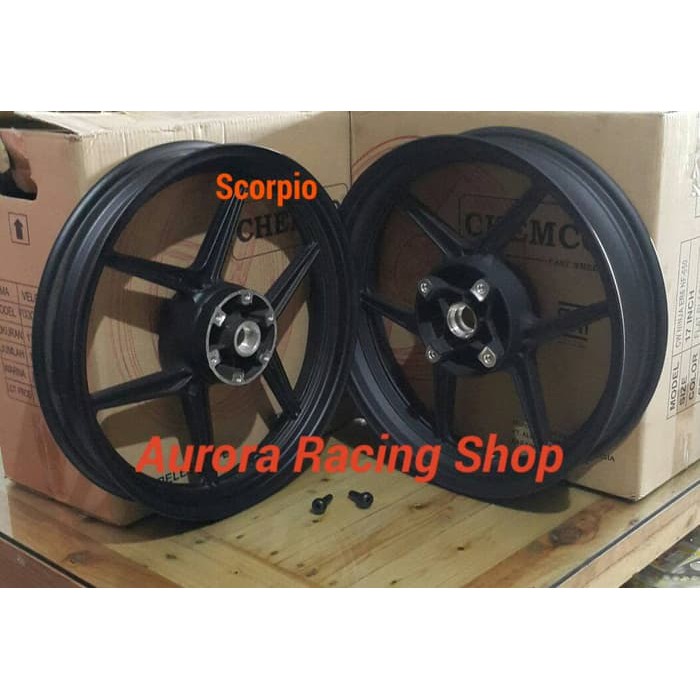 Q.W890 Velg Racing Chemco Scorpio Palang V3 Warna Black
