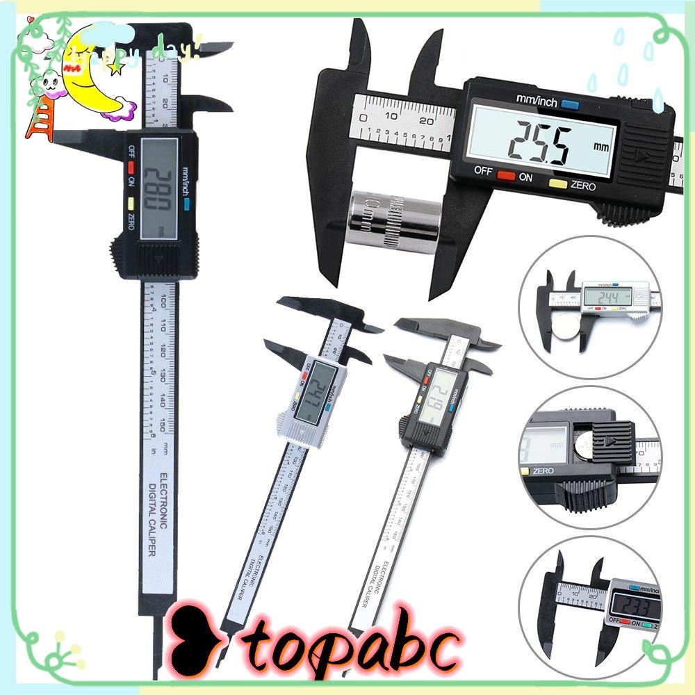 Top Jangka Sorong Digital Dengan Layar LCD Ukuran 6 Inch Bahan Plastik