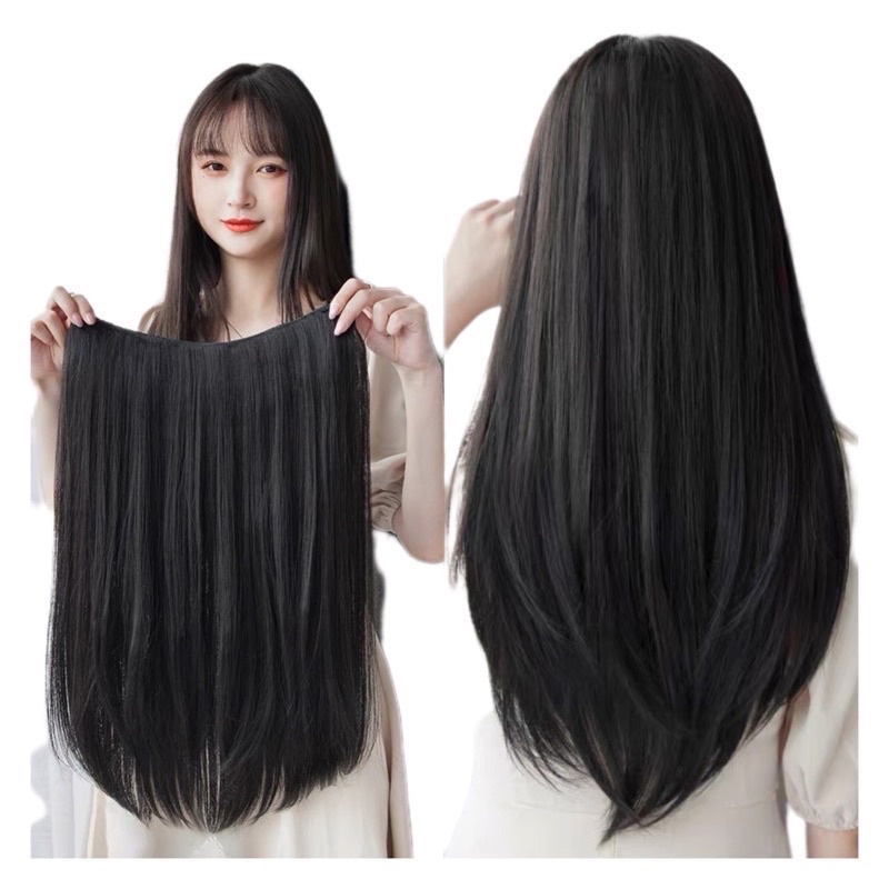 HAIRCLIP KOREA BIGLAYER LURUS NATURAL 60CM