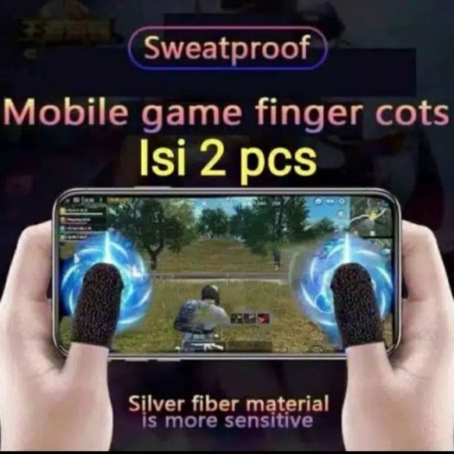 1 Pasang Sarung Jari Jempol Sarung Tangan Gaming Touch Screen Anti Keringat Untuk GAME HANDPHONE