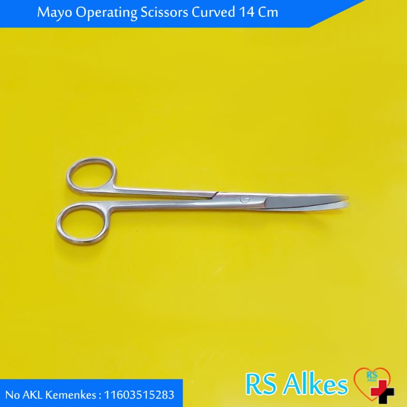 

HJK Gunting Mayo Bengkok 23 Cm 17 Cm 14 Cm Mayo Scissors Curved Gunting IUD