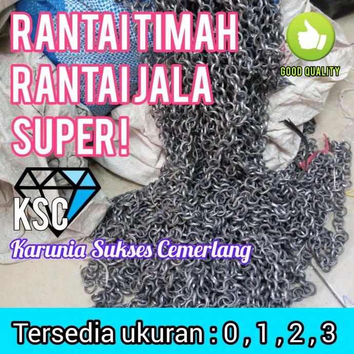 RANTAI TIMAH PEMBERAT JALA IKAN / RANTAI JALA / JALA IKAN