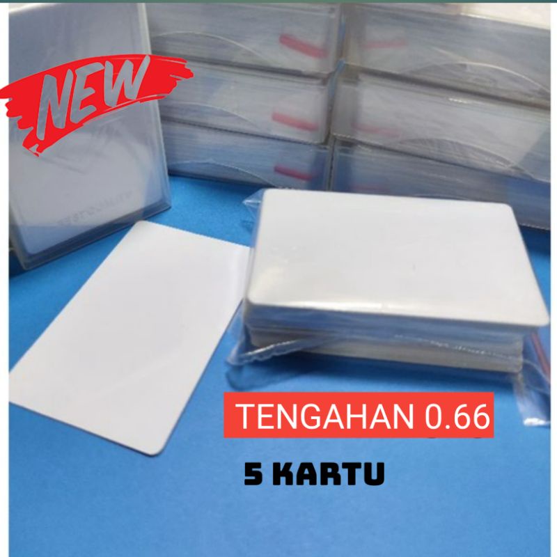

PVC Id Cart kartu Tengahan Sudah di Plong Tebal 066 bisa Printer Rumahan
