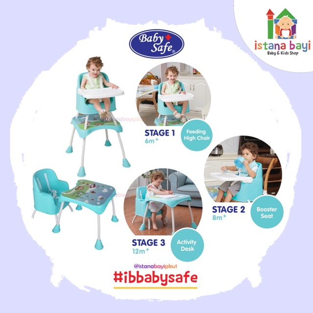 Baby Safe Separable Chair &amp; Booster Seat multifungsi - Kursi makan bayi