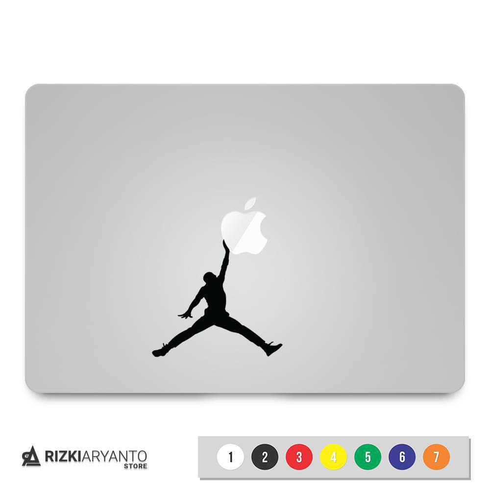 Stiker Michael Jordan Laptop Macbook + Free Apple Sticker