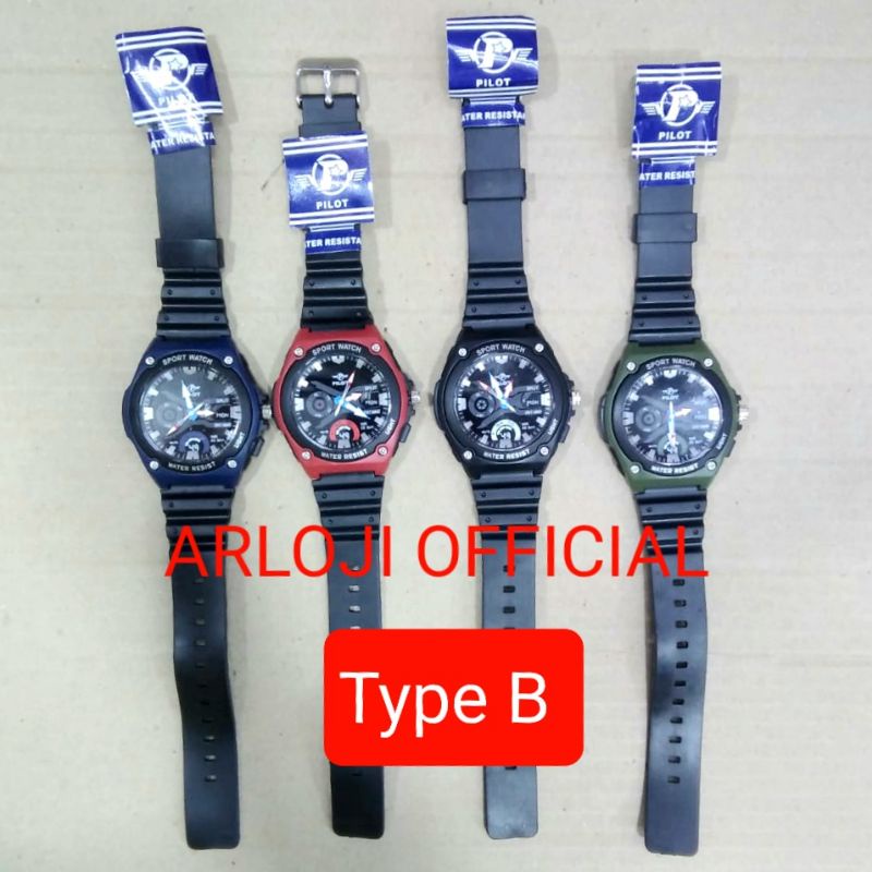 Jam tangan remaja cewek cowok anti air tali strap rubber