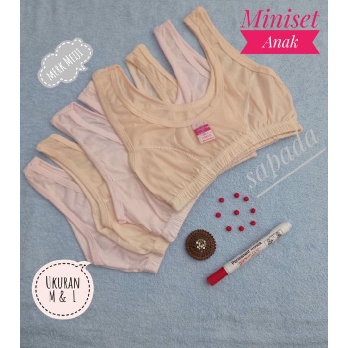 Mini Set Anak/ Mini Bra Anak Remaja Perempuan SD/ SMP Tangtop/ TankTop Anak Perempuan Polos