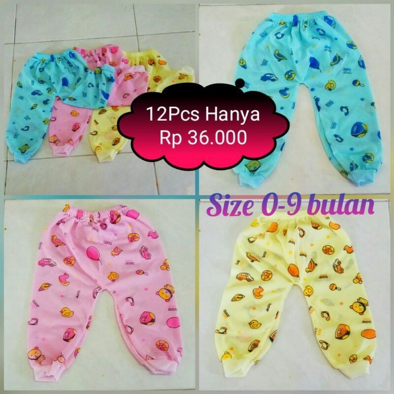 PROMO 12Pcs CELANA BAYI MURAH CELANA PANJANG BAYI CELANA PENDEK BAYI PEREMPUAN LAKI CELANA POP OMPOL BAYI new born Nyaman