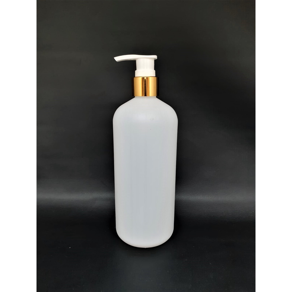 BOTOL 500ML HDPE PUMP GOLD SILVER BOTOL SABUN / BOTOL HDPE 500ML TUTUP PUMP GOLD SILVER