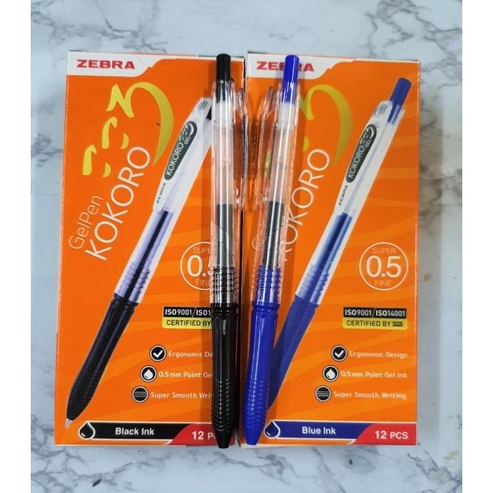 

Office & Stationery | Alat Tulis | Pulpen Kokoro Gel Zebra Kokoro Hitam 0.5 Grosir Perlusin | Best Seller