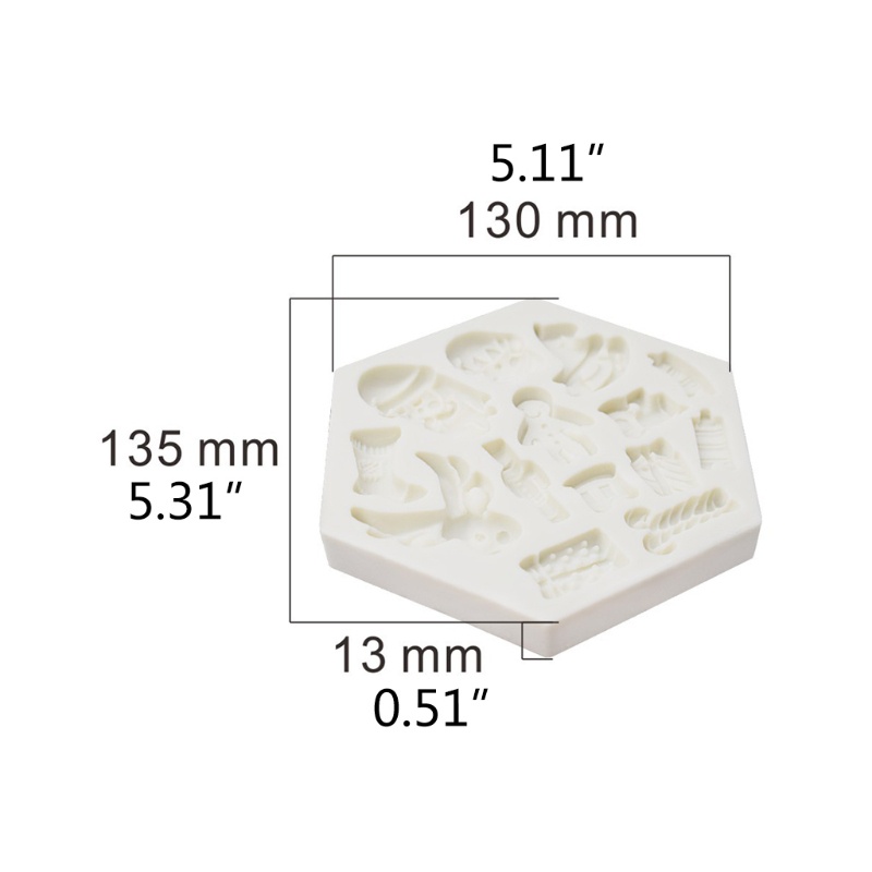 Cetakan Kue / Cokelat / Buah / Es / Jelly / Permen DIY Bahan Silikon