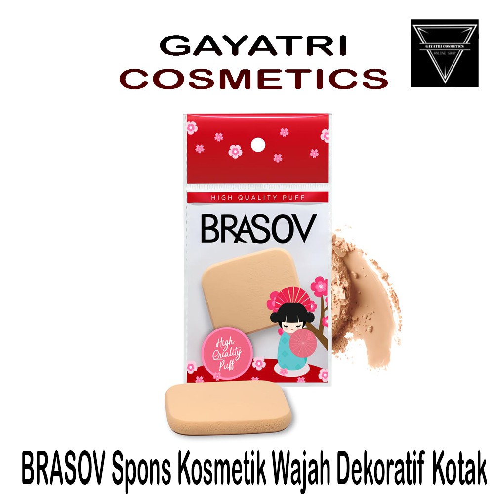 BRASOV Spons Kotak / Bulat Kosmetik Wajah Dekoratif