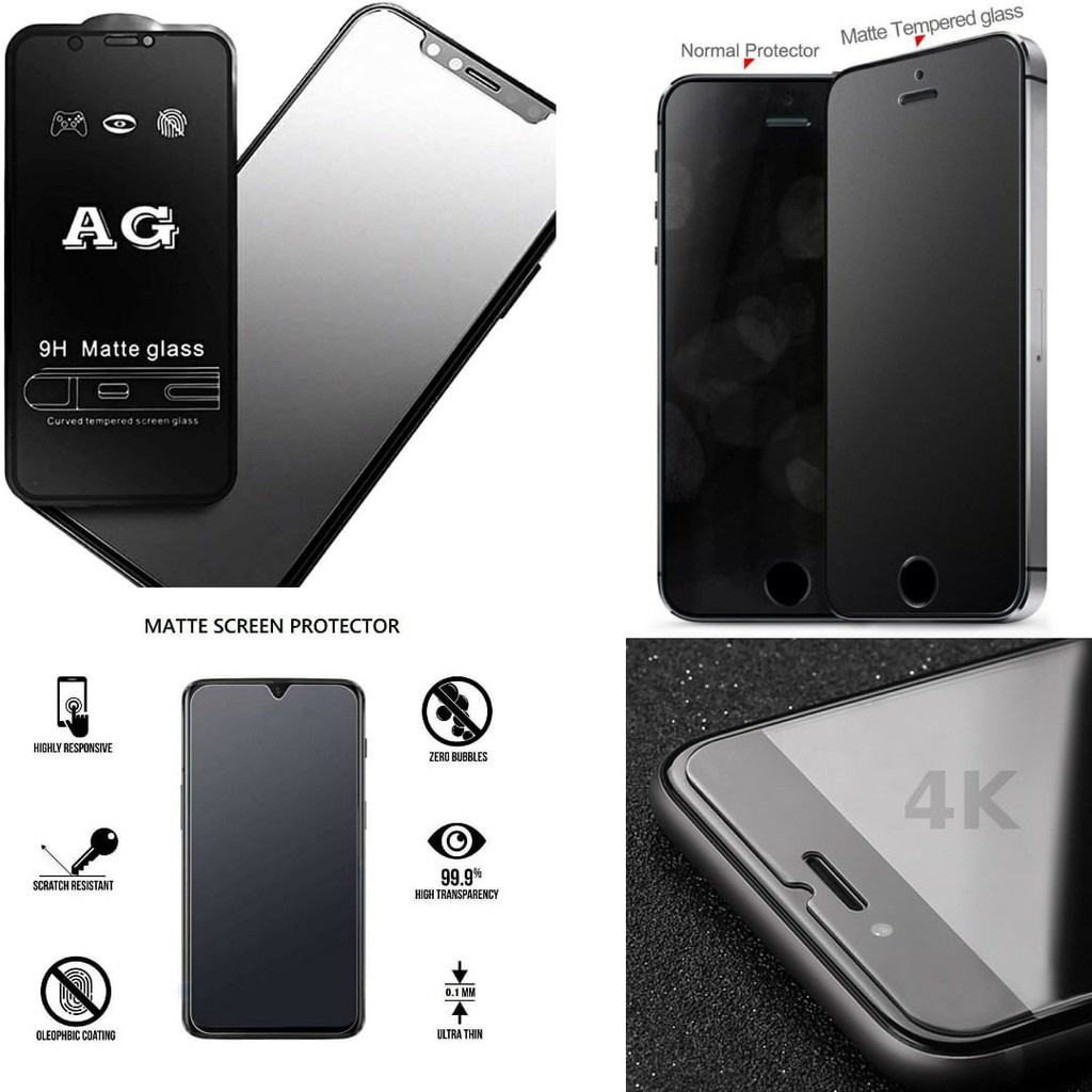 Oppo A16K A16E 6.52&quot; Tempered Glass Bening Full Ceramic Anti Spy Glare Matte