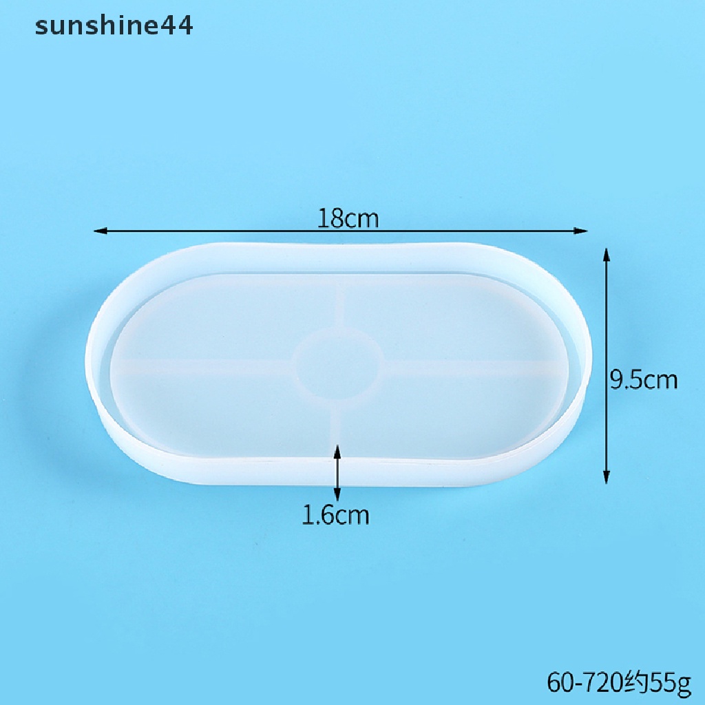 Sunshine Cetakan Epoxy Resin Bentuk Oval Bahan Silikon Untuk Membuat Kue DIY