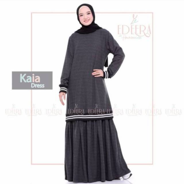 Gamis sporty kaia original edeera keren kaos tebal keren polos premium branded real pict aq