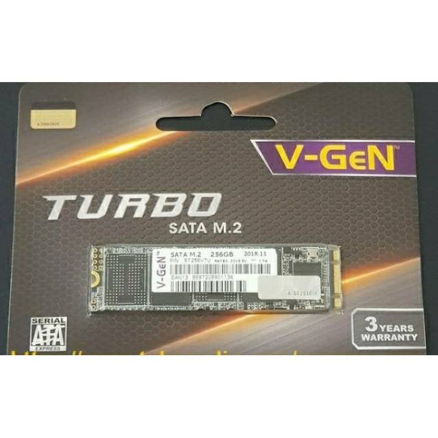 V-GEN SSD M.2 SATA 256GB TURBO M2 256 GB VGEN 2280 bukan 250gb / 240gb