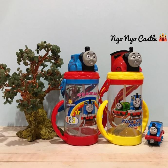 Botol Minum Sedotan Gagang Anak Thomas and Friends 3D _Best seller