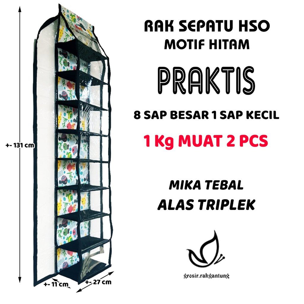 Bamboogrove_ Rak Gantung Sepatu Full Resleting Tempat Sepatu Gantung Sepatu Organizer