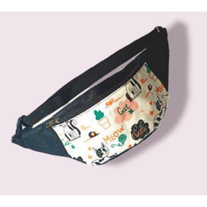 waistbag anak tas wanita pria waistbag kanvas printing taspinggang pria wanita tas slempang slingbagkonveksi waistbag kren