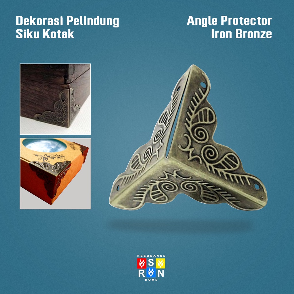 Siku Hiasan Dekorasi Pelindung Sudut Kotak Kayu Antik 25mm / Angle Protector Resonance Home