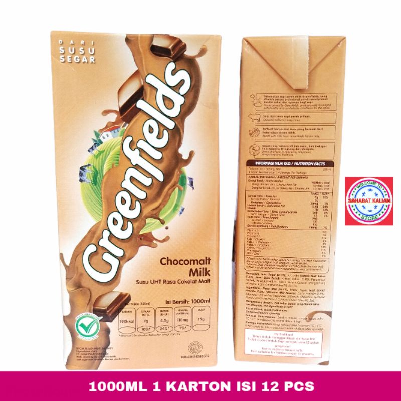 GREENFIELDS CHOCOMALT MILK 1000ML 1 PCS