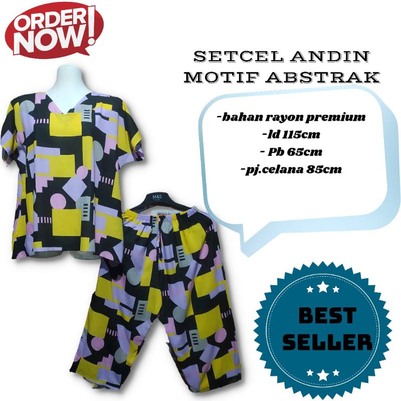 SETELAN CELANA 7/8 /SETELAN CELANA RAYON MOTIF