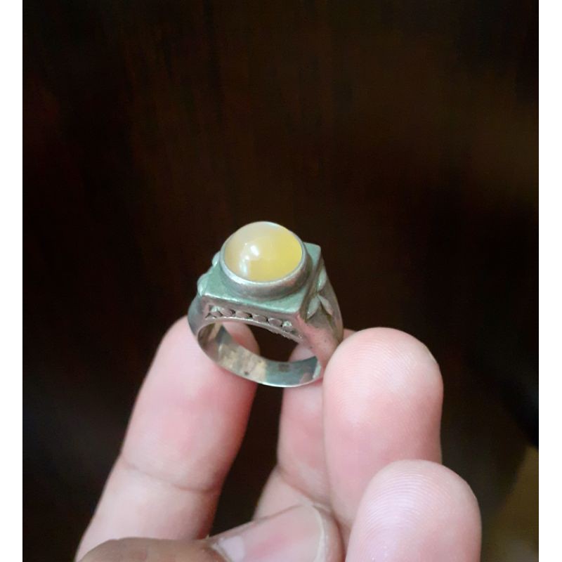 CINCIN MURAH KWALITAS BAGUS PERAK TEBAL KUWAT BATU ASLI CAT EYE MOONSTONE SUPER
