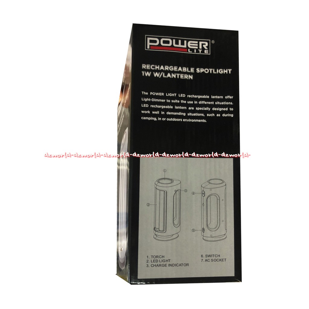 Power Lite Rechargeable Spotlight 1W Lantern Lampu Senter Bisa Dicharge