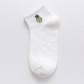 ⭐ JKTMART ⭐ Kaos Kaki Motif Buah Cute Kaoskaki Pendek Socks Fruit Fashion Wanita Korea Import R139-PUTIH